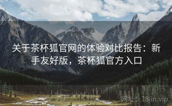 关于茶杯狐官网的体验对比报告：新手友好版，茶杯狐官方入口
