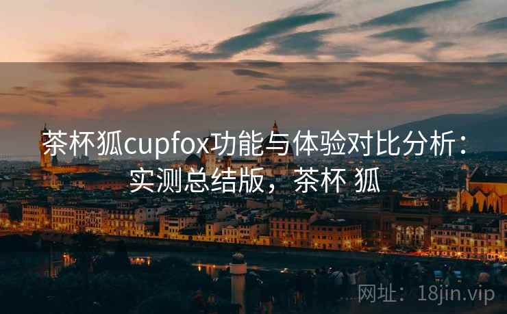 茶杯狐cupfox功能与体验对比分析：实测总结版，茶杯 狐