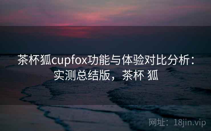 茶杯狐cupfox功能与体验对比分析：实测总结版，茶杯 狐