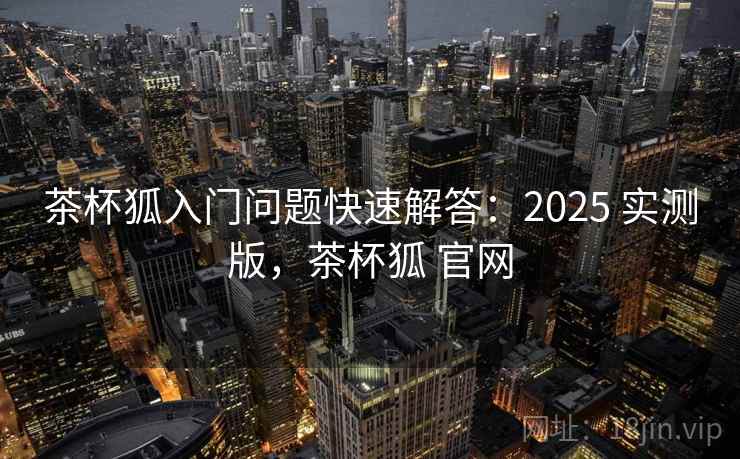 茶杯狐入门问题快速解答：2025 实测版，茶杯狐 官网